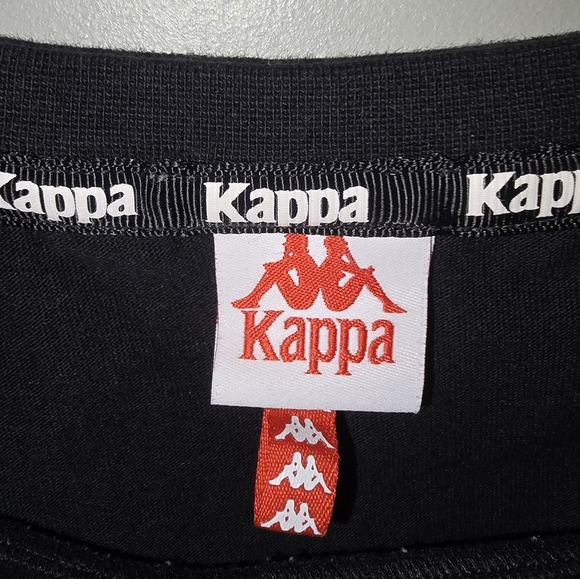 KAPPA Authentic APUA Black & White Logo Cropped Boxy Tee Shirt Top Women's M - Picture 9 of 11